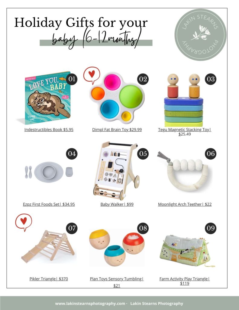 gift guide for 6 -12 month old