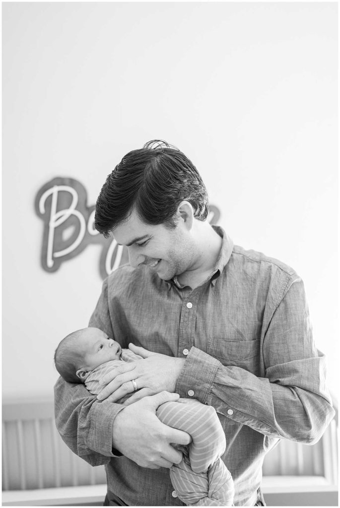 newborn with dad